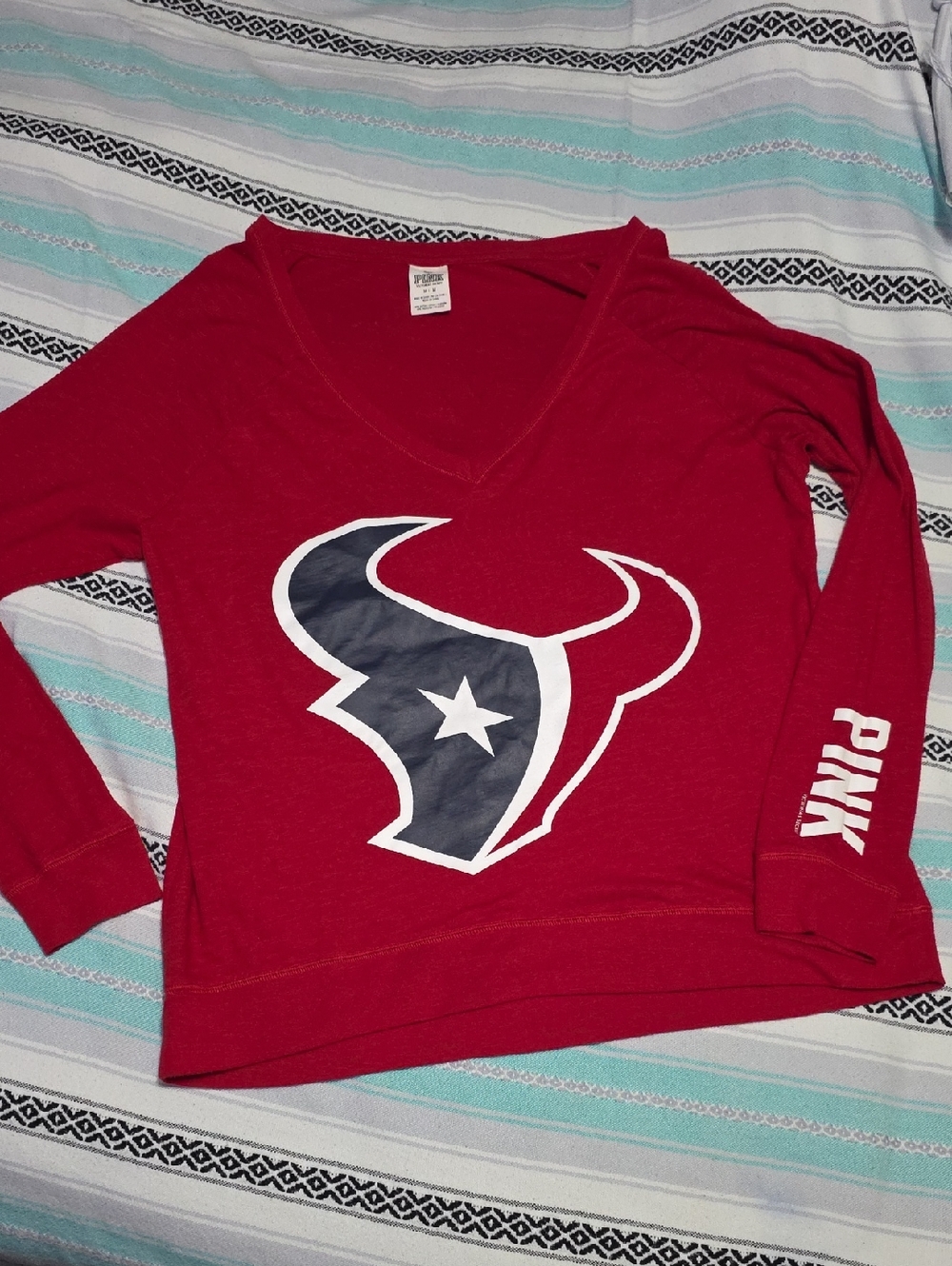 Victoria's Secret PINK Houston Texans Vneck Longsleeve Texans Baby!